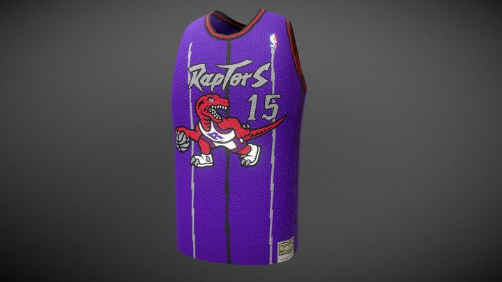 Vince Carter Retro Nba Jersey Low Poly 3D Model