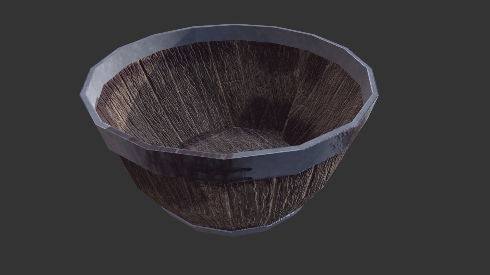 3D model Wooden Bucket - This is a 3D model of the Wooden Bucket. The 3D model is about a bird nest with a bird inside.