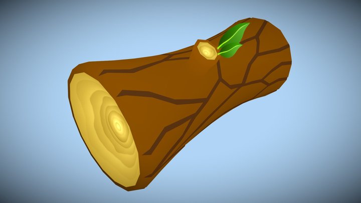 Wood Log (Low Poly) – Modello 3D gratuito STL