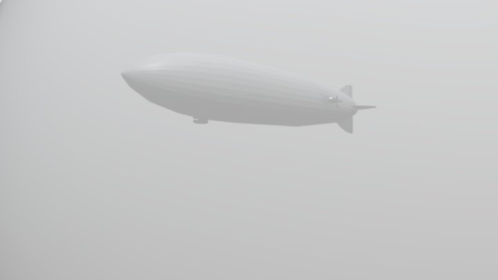 Airship In Fog 3D Model