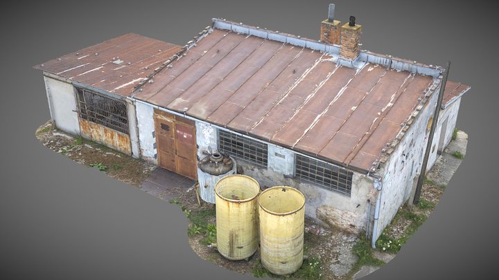 Old Industrial Storage Building – Free 3D Model STL