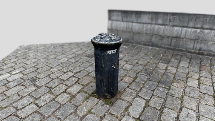 Sidewalk pole in Gent 3D Model