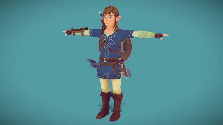 Link - Breath of the wild - Free download 3D Model
