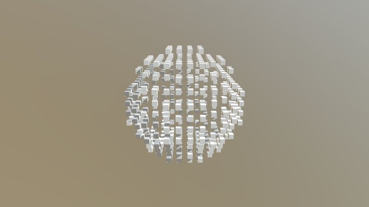 Cube Sphere 3D Model