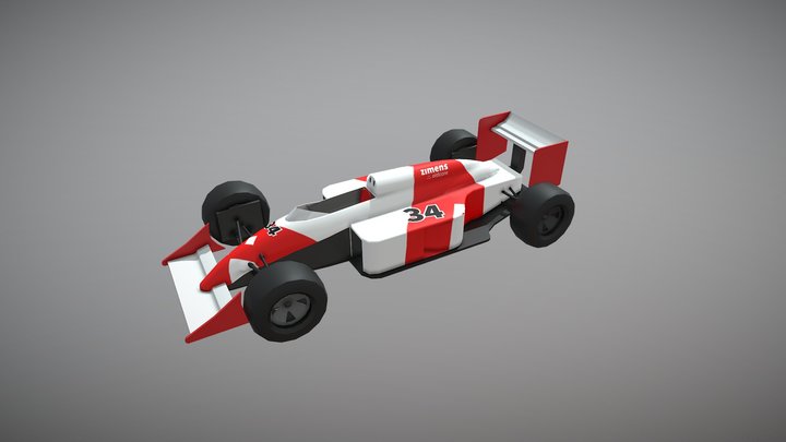 F1 Car - McLaren Porsche MP4 3 3D Model