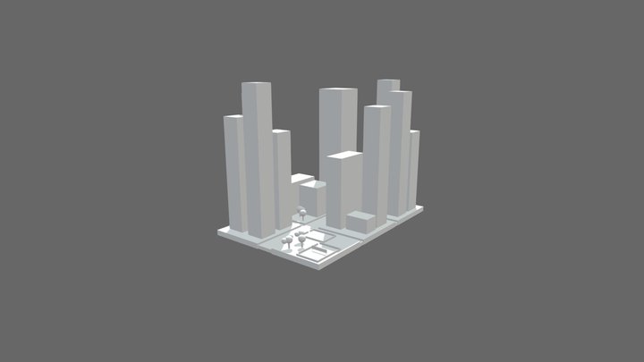 JTank's Primitive City 3D Model