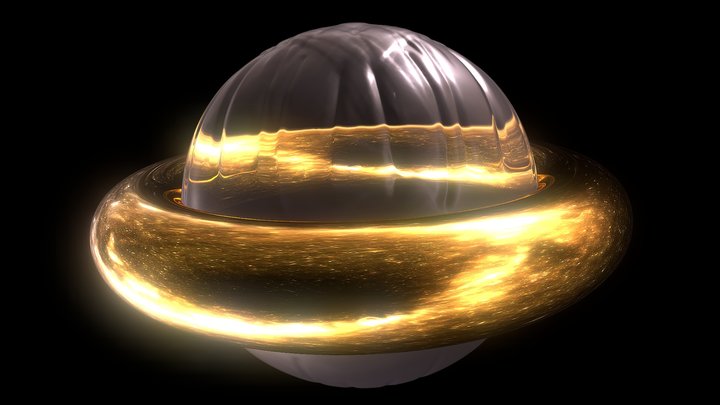 Ring shaped UFO 3D Model