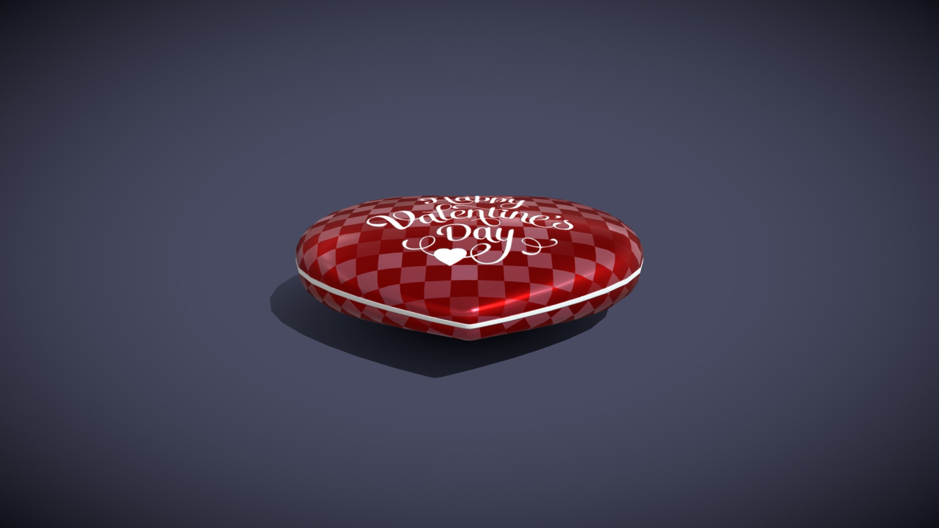3D model Heart Shaped Box 3D Model - This is a 3D model of the Heart Shaped Box 3D Model. The 3D model is about a red and white logo.