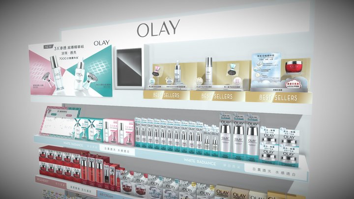 OLAY WALL Shelving Design 3D Model