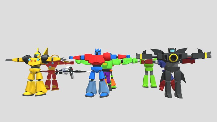Mobile game robot models (Age of Robots) 3D Model