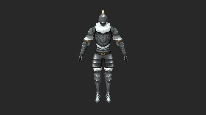 Low Poly Knight Model 3D Model