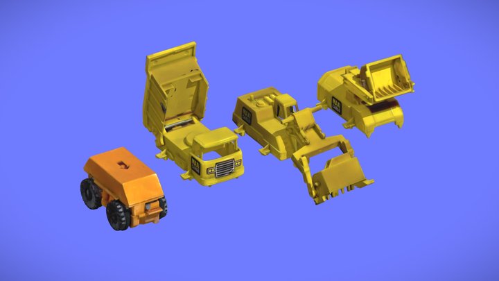 80s MAXI-CARGO TOY CARS - 3D SCAN 3D Model