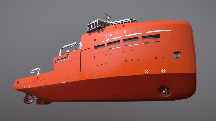 Anchor Handling Tug Supply (AHTS) 3D Model