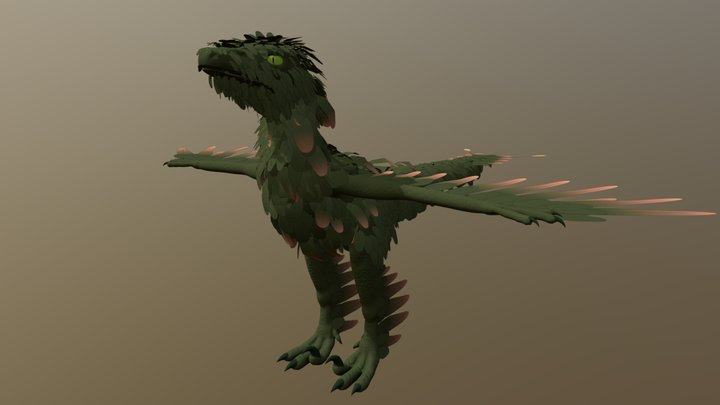 Microraptor 3D Model