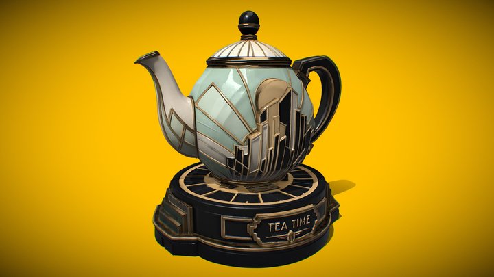 Teapot Art Deco 2 – Free 3D Model STL