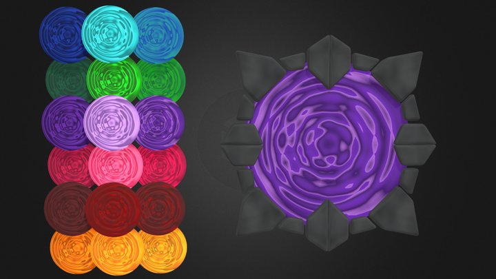 Glowing Magic Portal Pack 3D Model