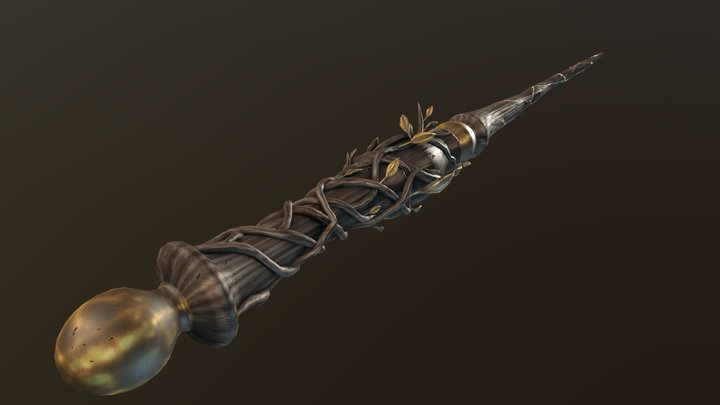 Faye Hazel Wood Wand 3D Model