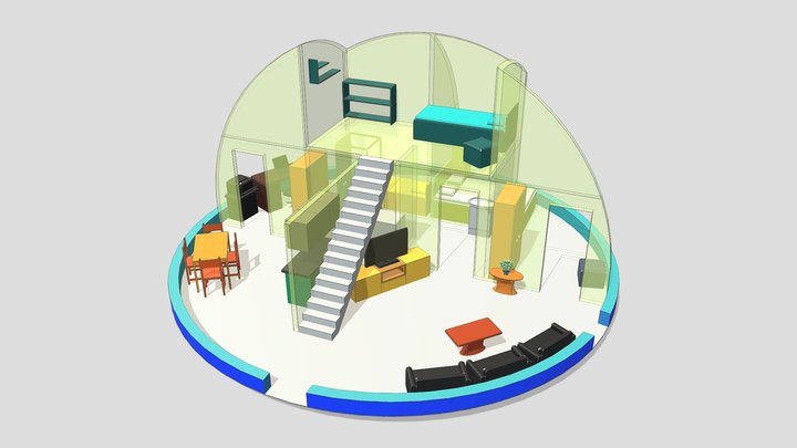 3d Dome 9m Interior UAB SFEROS 3D Model
