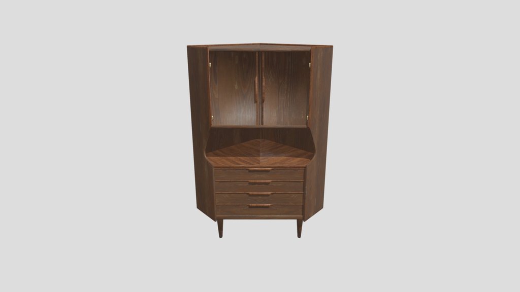 Danish Vintage Corner Cabinet