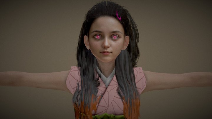 Nezuko kamado cosplay 3D Model