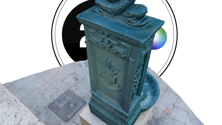 Fuente Antiguo Mercado de Abastos de Valencia 3D Model