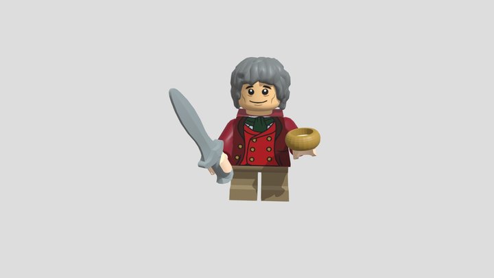 Lego the lord of the rings: old Bilbo Baggins 3D Model