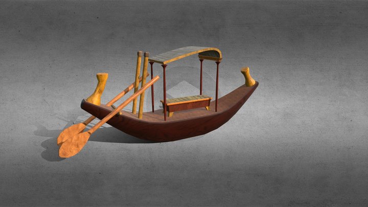 Egyptian Boat 3D Model