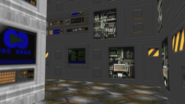 Doom Classic First Level E1M2 in FBX 3D Model