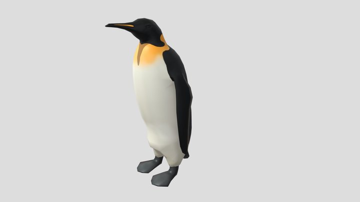 Low poly penguin 3D Model