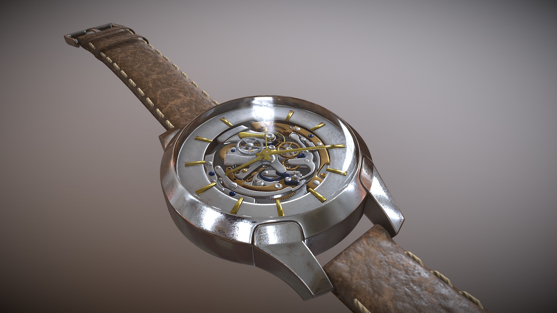 3D model Automatic Wristwatch / Automatic Watch - This is a 3D model of the Automatic Wristwatch / Automatic Watch. The 3D model is about a watch on a rock.