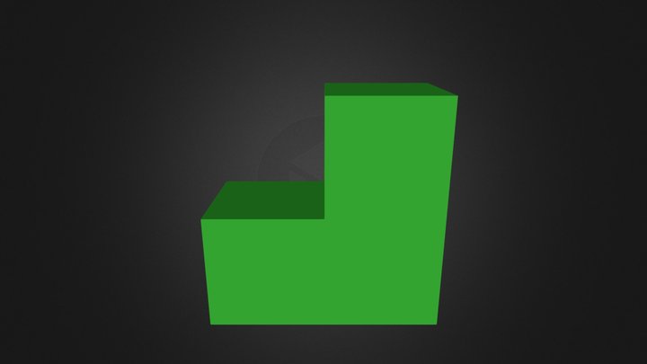 Green cube 3D Model
