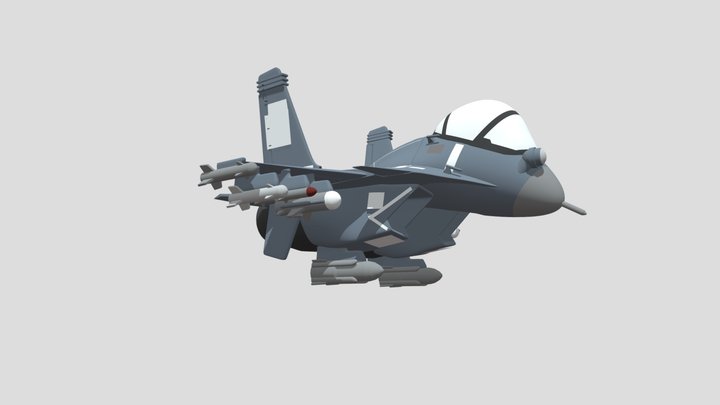 China Naval aviation J15 -- Q version 3D Model