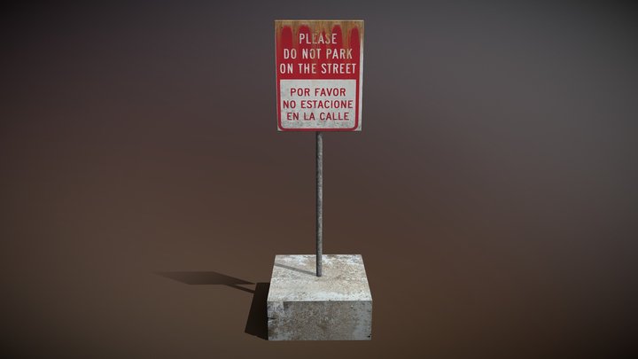 Road Sign 3D Model