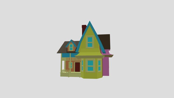 Blender: Pixar's "Up" house 3D Model