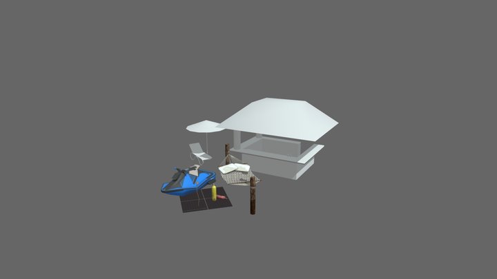 5 Props - Beachhouse 3D Model
