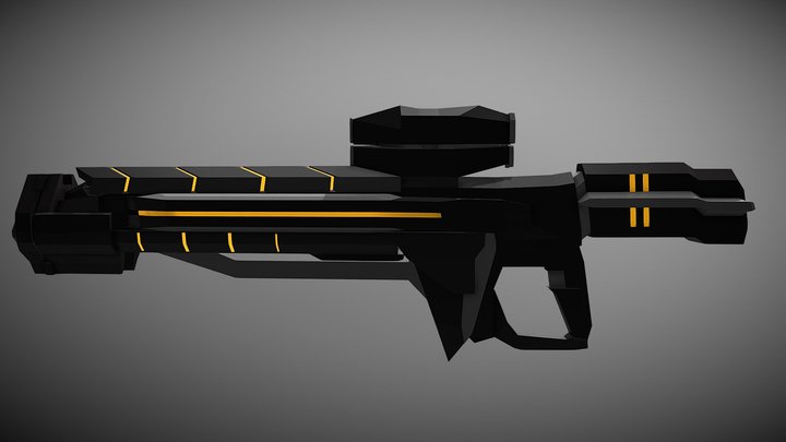 SciFi Rifle (low-poly)