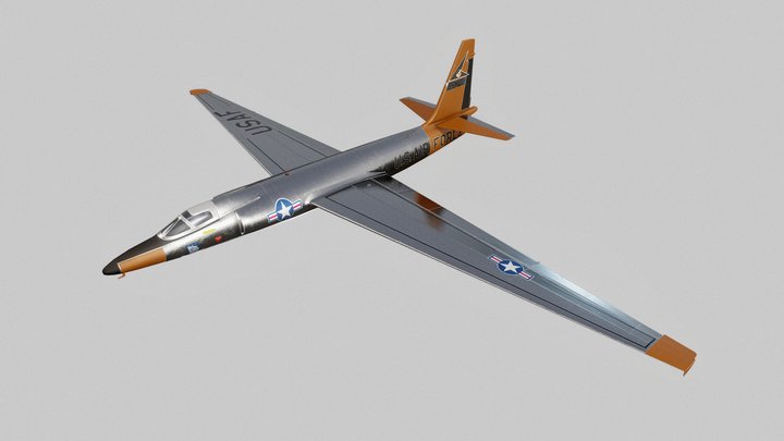 Lockheed U-2A - Dragon Lady 3D Model