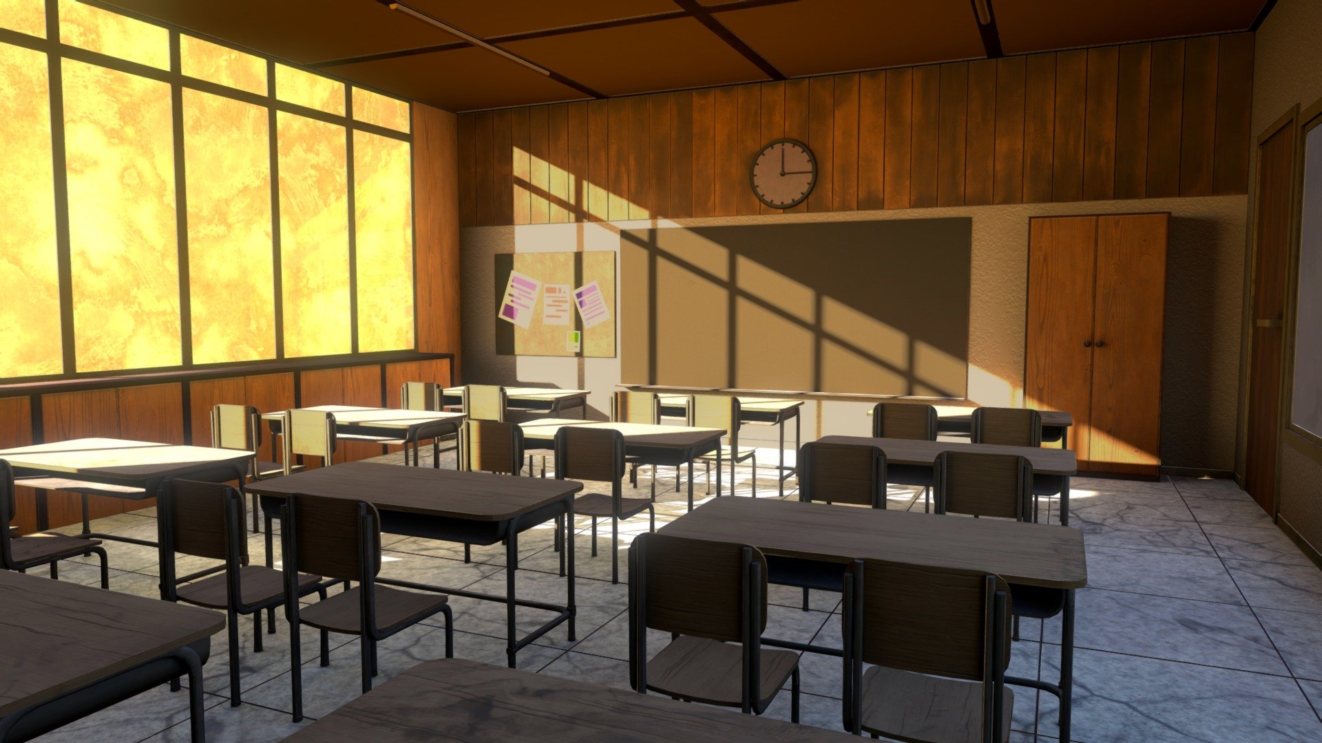 Vr Classroom Buy Royalty Free 3d Model By Leandro Nicolas Leandron E20b408 Sketchfab Store 