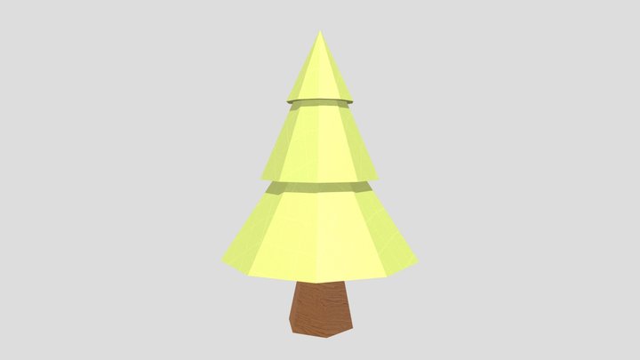 Low-Poly Pine Tree 3D Model