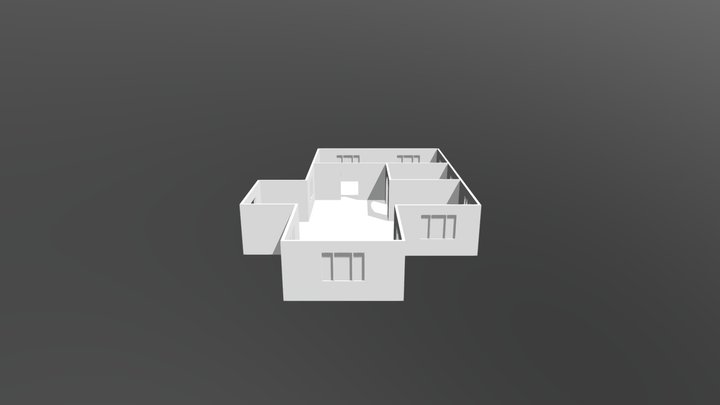Floor Plan Window Drawn 3D Model