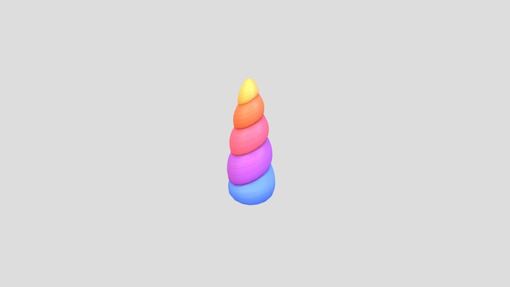 Unicorn horn - Download Free 3D model by ptitposom (@ptitposom) [60f20dd]