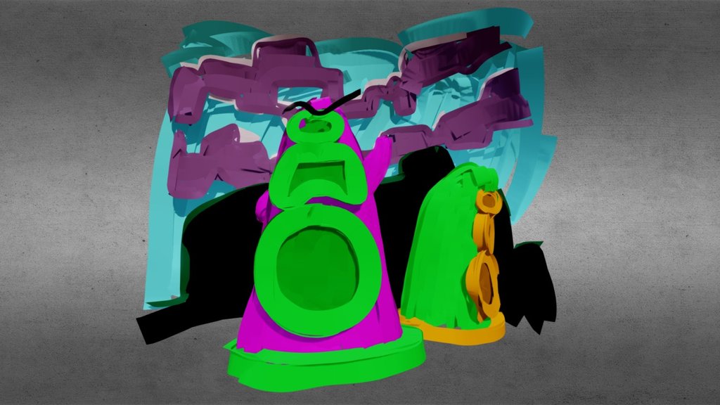 Day of tentacle - Tilt Brush — Sketchfab embed 3D viewer
