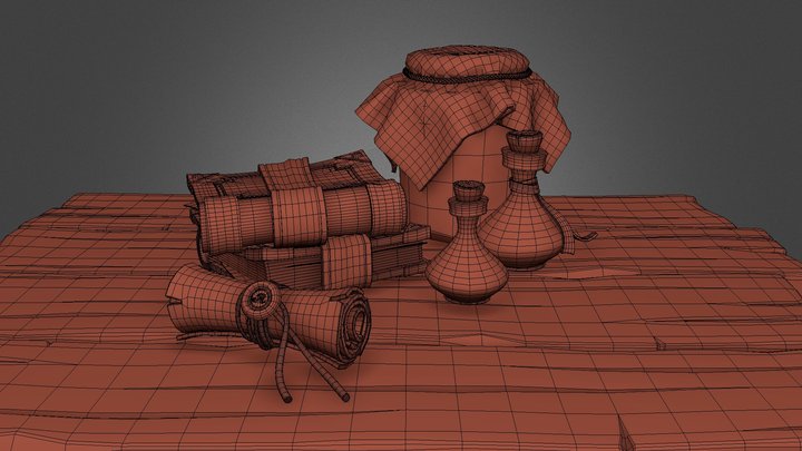 Still life cartoon props modeling 3D Model