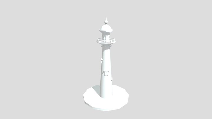 Low Poly Lighthouse by Ginger Mellott 3D Model