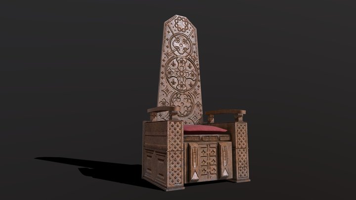 Medieval throne 3D Model