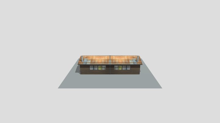 Old Chilean semi-detached house 3D Model