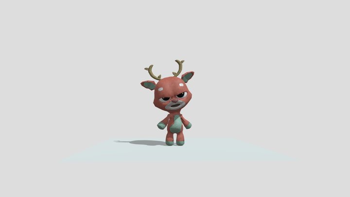 Idle Reindeer Animation 3D Model