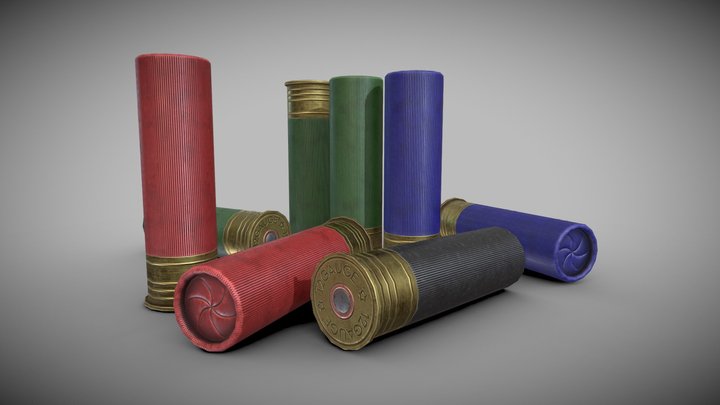 Shotgun shell - game-ready 3D Model