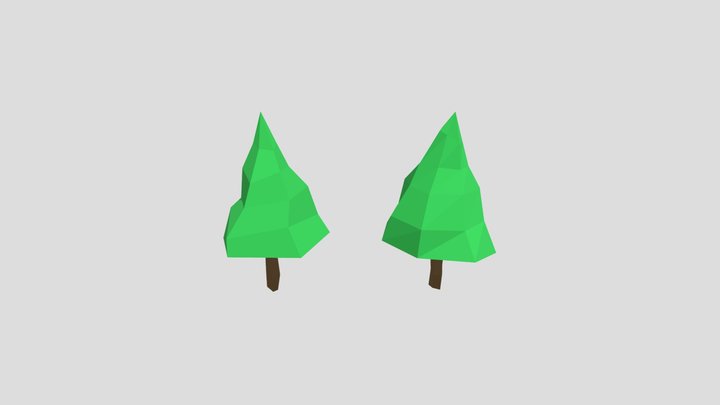 Low Poly Trees 3D Model