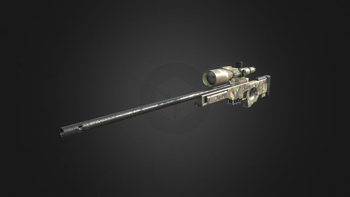AWP Sniper Rifel 3D Model